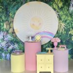Três cilindros + mini cômoda amarela